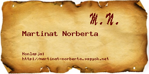 Martinat Norberta névjegykártya